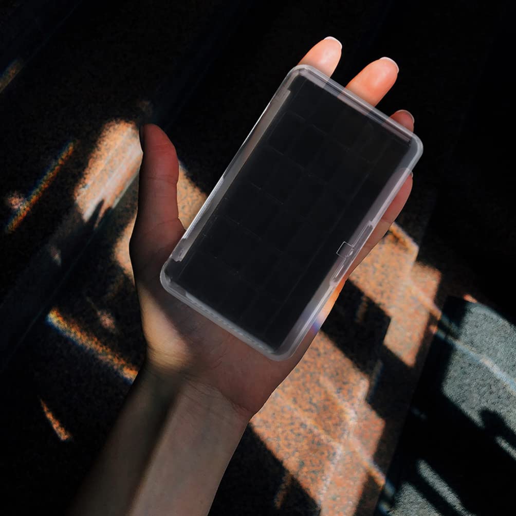 Empty Eyeshadow Palette Eyeshadow Makeup Palette Lipstick Container Makeup Empty Case for Blush Lipstick, 2Pcs 24 Grids