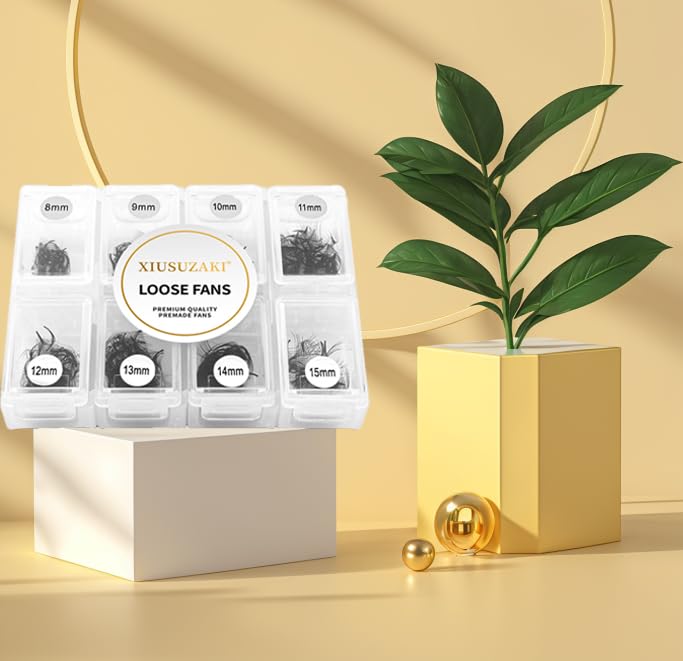 Premade Fans Eyelash Extensions 600 Fans 20D Volume Lash Extensions 0.03 Thickness Eyelash Extension D Curl Premade Lash Fans Mix 8-15mm Fluffy Soft Handmade Loose Fan(600Fans-20D-0.03-D,8-15mm)