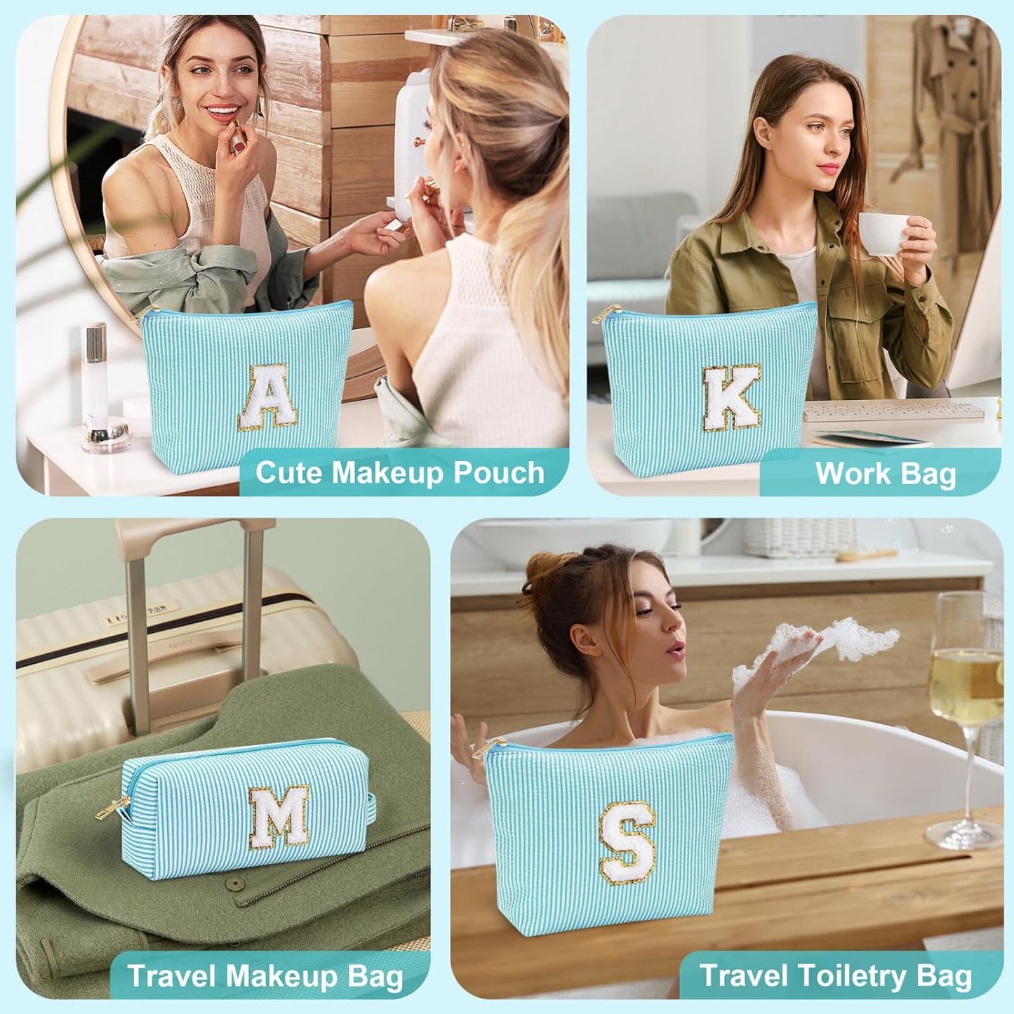 YOOLIFE Birthday Gifts for Girls, Christmas Gifts for 3-12 Year Olds | Personalized Cute Makeup Bag | 21st Birthday Gifts