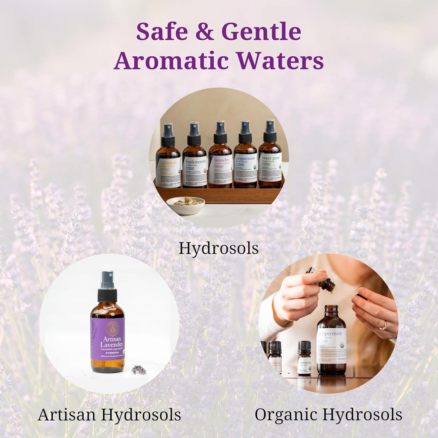 Aromatics International Lavender Artisan Hydrosol 100ml | Calming Aromatic Spray for Everyday Use