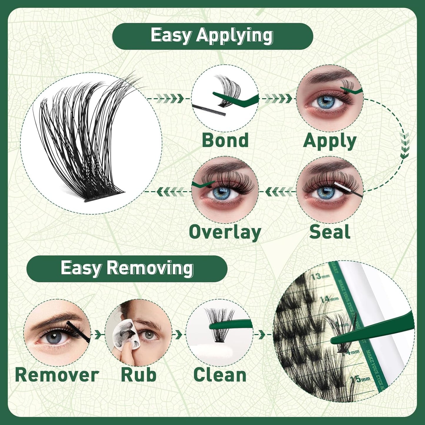 Lash Clusters 280Pcs Eyelash Clusters KEYYOU 80D 0.05D Curl 9-18MIX Clusters Lashes Super Soft Cluster DIY Eyelash Extension at Home(80D-0.05D,9-18MIX)