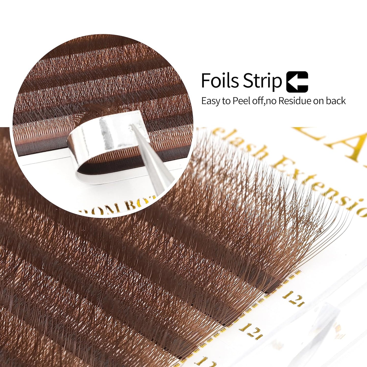 Lash Extensions Brown 4D W Eyelash Extensions W Shape 0.07mm Thickness D Curl 10mm Premade Fans Lashes Colored Lash Extension Volume Lashes Individual Lashes(W-Brown-4D-0.07-D,10mm)