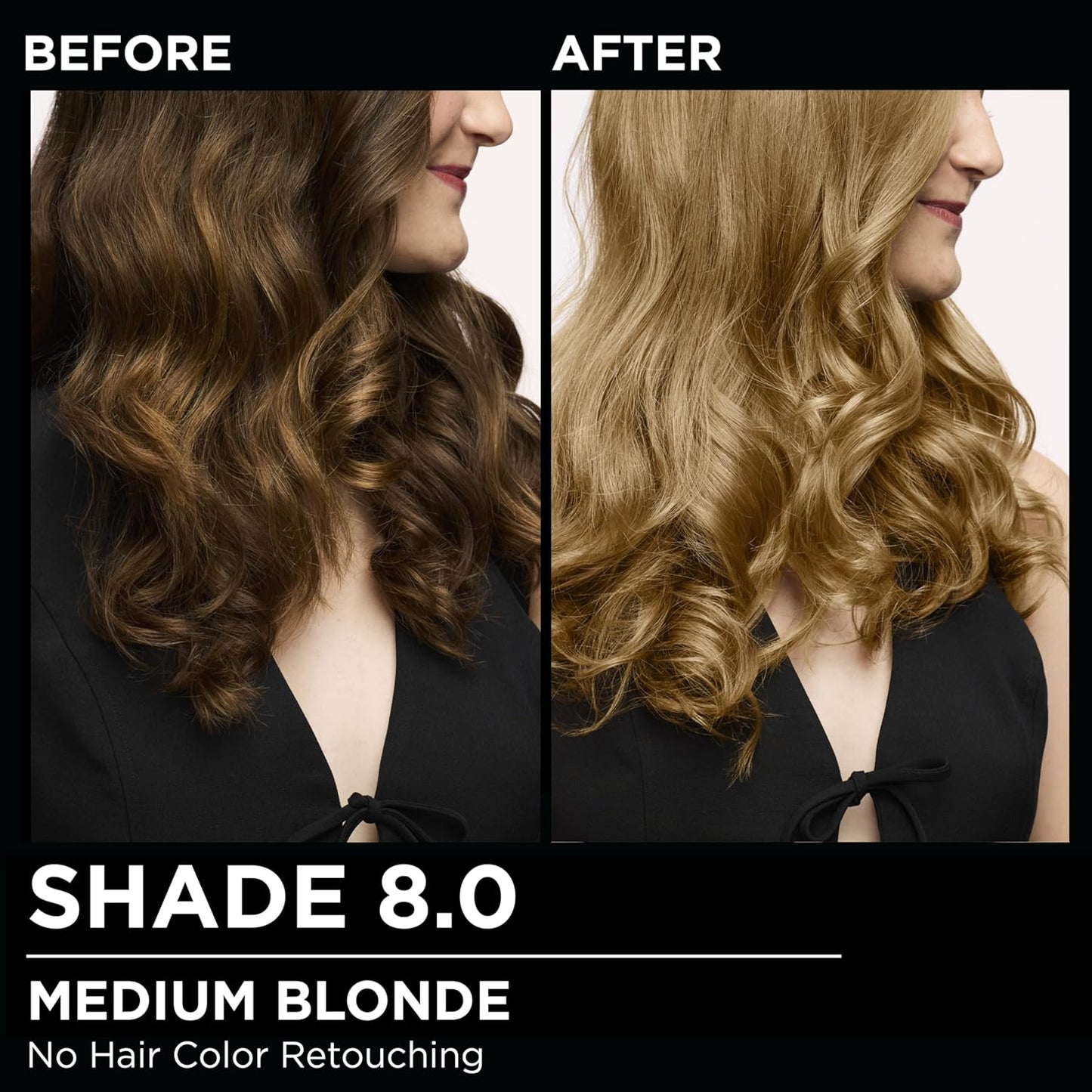 Garnier Hair Color Olia Ammonia-Free Brilliant Color Oil-Rich Permanent Hair Dye, 8.0 Medium Blonde, 2 Count (Packaging May Vary)