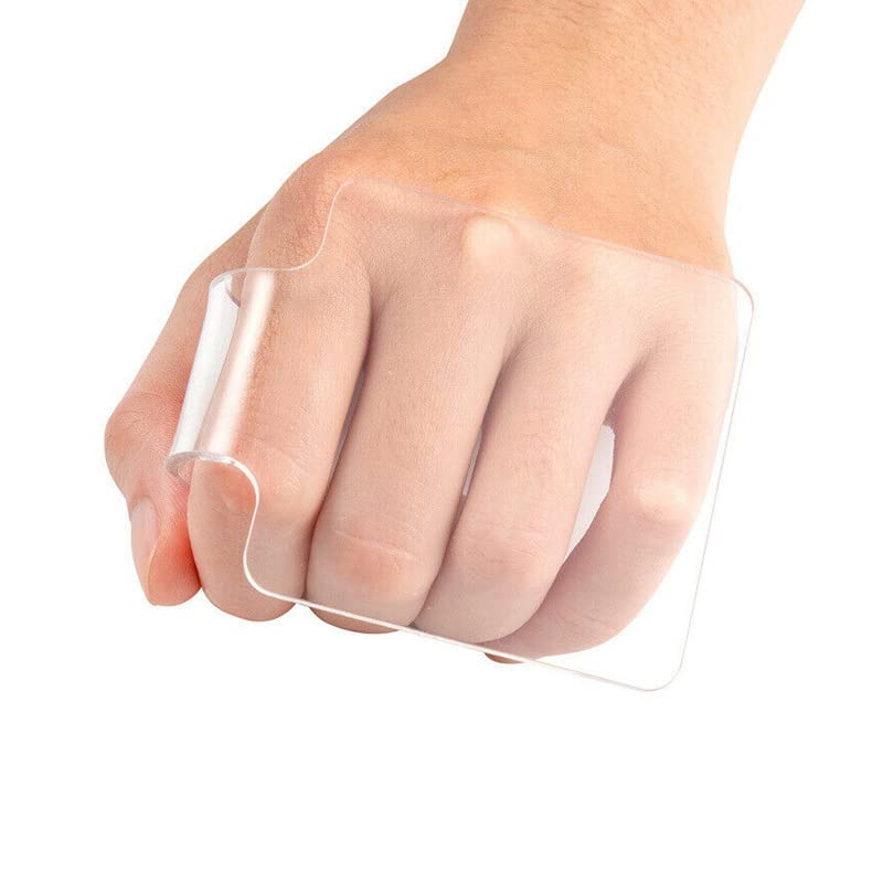 2PCS Clear Acrylic Professional Makeup Palette Handheld Cosmetic Nail Art Manicure Palette for Mixing Foundation Cosmetics Eyeshadow Cremes