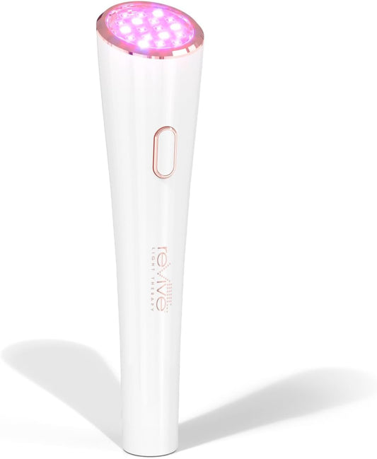 reVive Light Therapy Lux Collection GLO Acne Device for Face, Red & Blue Light Therapy LED Wand