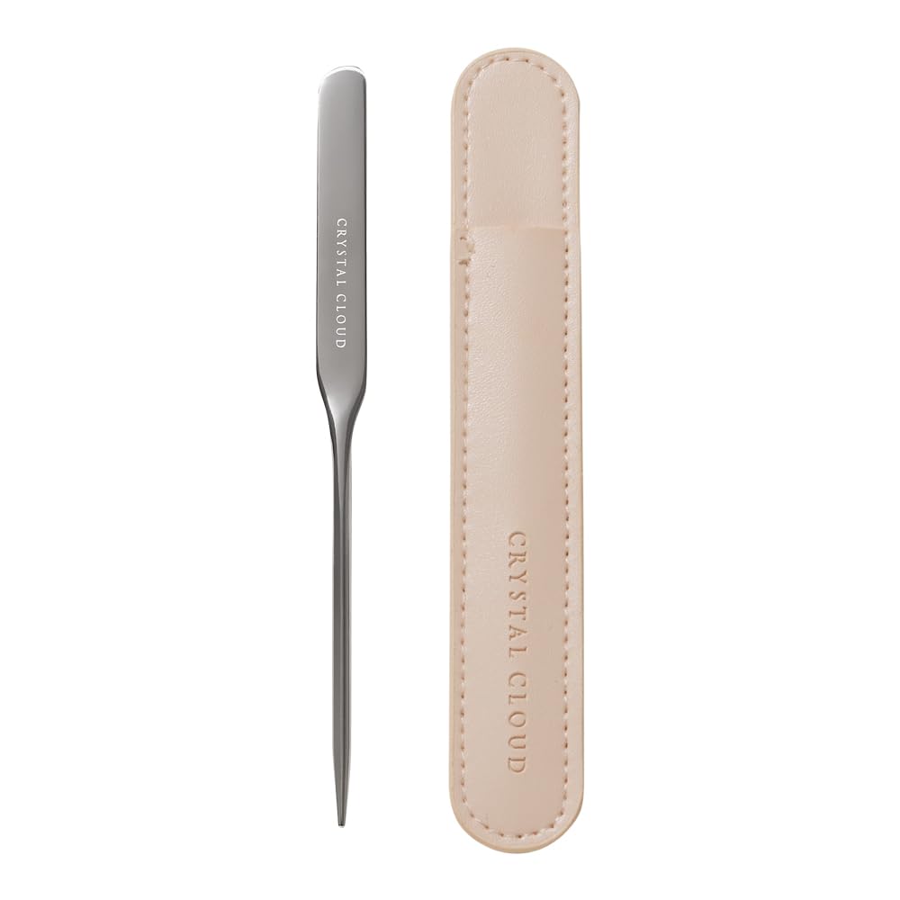 Korean Professional Pro Stainless Steel Makeup Cosmetic Spatula Tool Makeup Art Tool For Nail Art Eye Shadow Eyelash Makeup Professional Pigment Blending