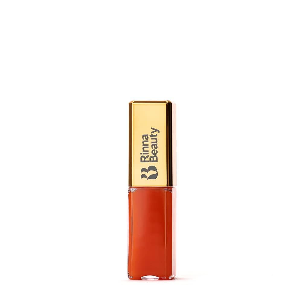 Rinna Beauty Larger Than Life Lip Plumping Oil - Sunset - Moisturizes & Hydrates Lips - Natural Plumping Over Time - Vegan, Cruelty-Free, & Paraben-Free 0.3 Fl Oz