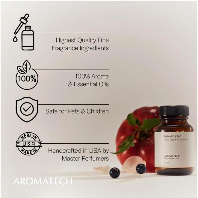 AromaTech Tomato Leaf Essential Oils - for Aroma Oil Scent Diffusers (10 mL, Tomato Leaf)