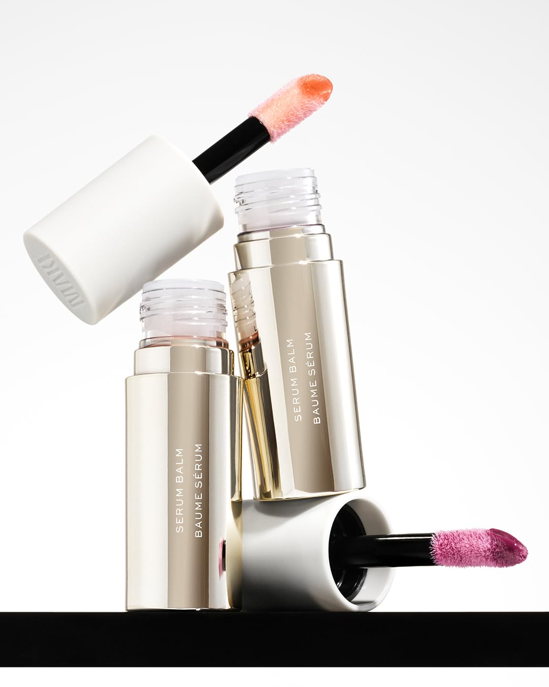 MAKE Beauty Serum Balm Hydrating Lip Oil. Vegan moisturizing lip gloss with plumping effect. Lip treatment cream for soft, smooth, shiny lips - Shade, Halo Moon