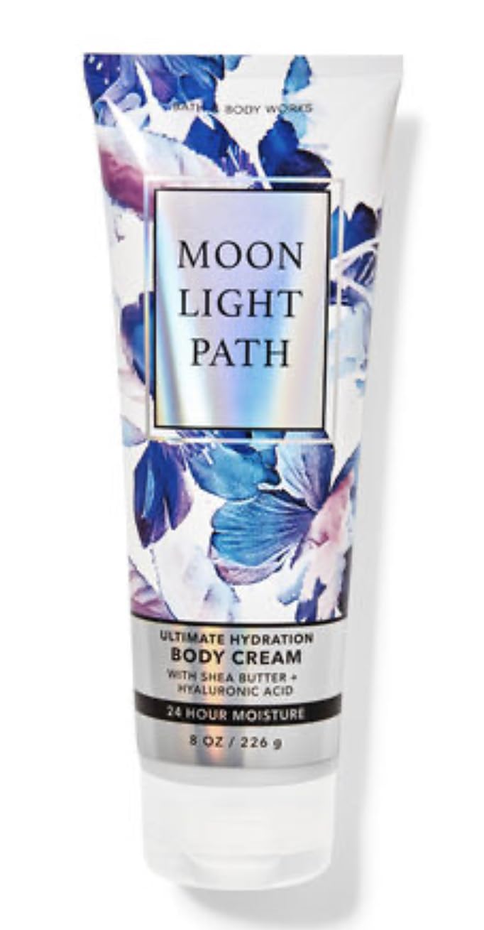 White Barn - Bath and Body Works - Gift Set 2 Piece Bundle - with Gift Bag HELLO GORGEOUS (Moonlight Path)