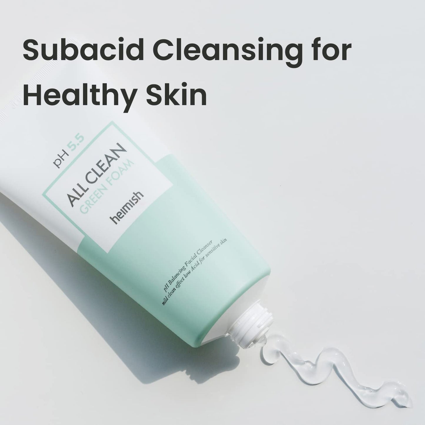 HEIMISH All Clean Green Foam Moisturizing Face Cleanser, Hydrating Gentle Gel Cleanser, Daily Face Wash for Sensitive Skin with Amino Acid, P.H 5.5, for Double Cleansing, Korean Skincare, 5.3oz/150g