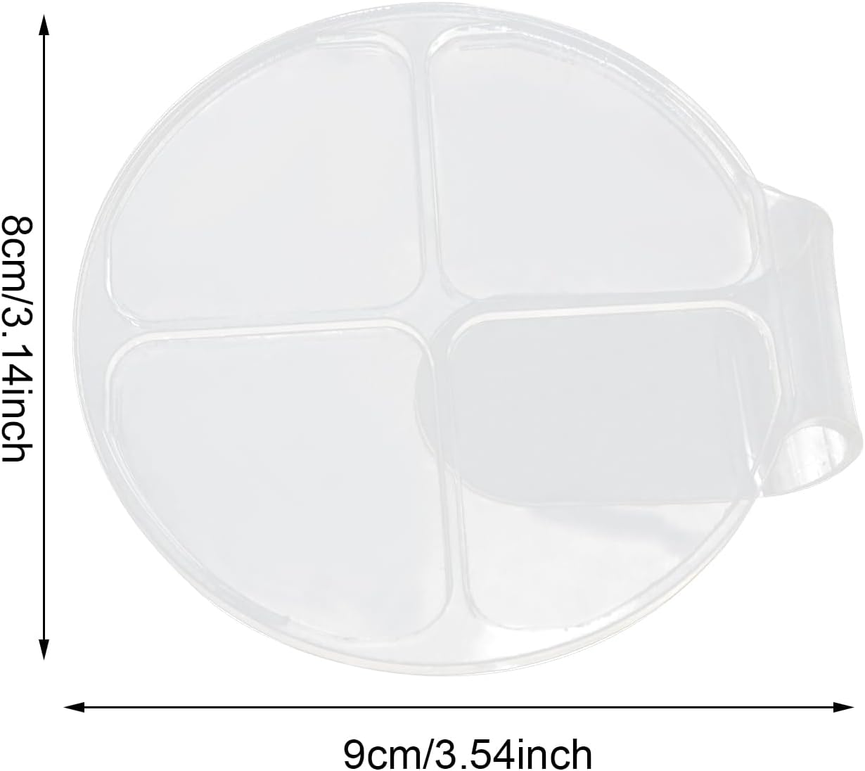 yueton 2PCS Acrylic Makeup Mixing Tray Makeup Palette Spatula Eyeshadow Makeup Hand Palette Nail Art Transparent Palette Hand Makeup Mixing Palette Cosmetic Foundation Dish for Makeup Foundation