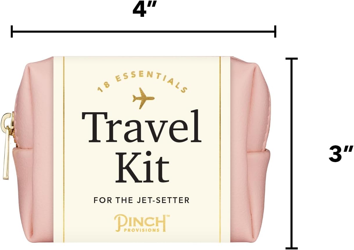 Pinch Provisions Travel Kit, includes 18 Must-Have Emergency Essential Items for Travelling, Ideal Road Trip or Airport Gift for Friends, Family & Peers, Portable Pouch