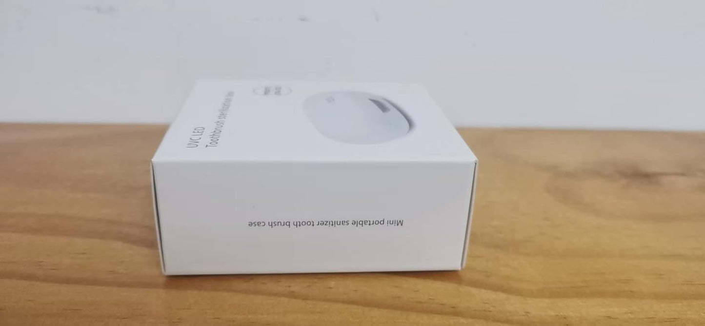 Toothbrush Holder, Toothbrush Cleaner Case, Portable USB Charging Toothbrush Cover with U V-C Light, Travel Toothbrush Holder (White-Fan)