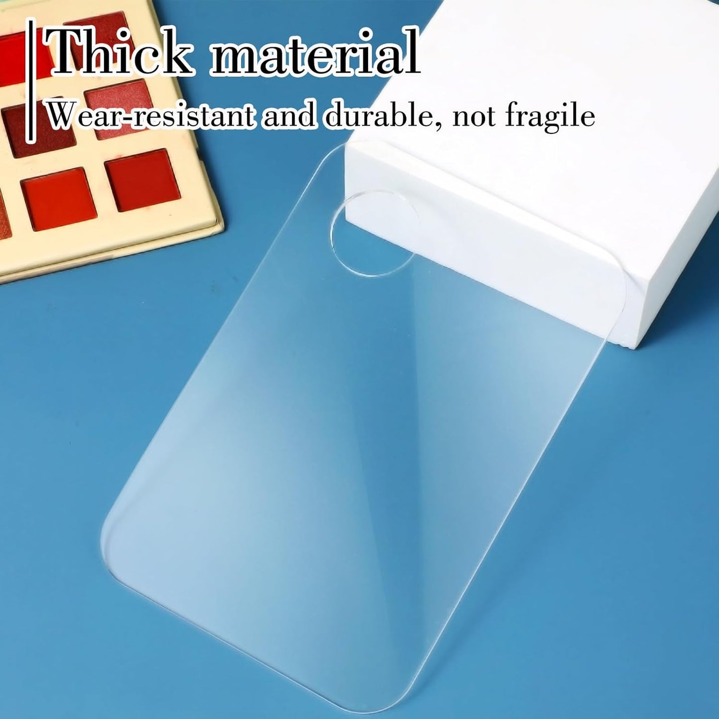 Makeup Palette Tray, Acrylic Foundation Palette with Spatula Tool, Makeup Mixing TrayApply for Foundation Eye Shadow Lipsticks Nail Art Professional Pigment Blending