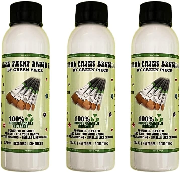 Green Piece® Paint Brush (Pack of 3 Paint Brush Cleaner)