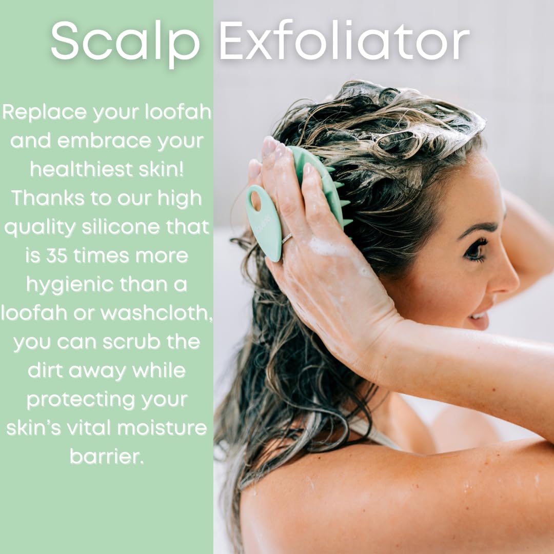 Skincare Essentials Kit - 4 Piece Bundle Pack - Face and Body Silicone Spa Accessory - Essential Beauty Set for Teen Girls Sage Green