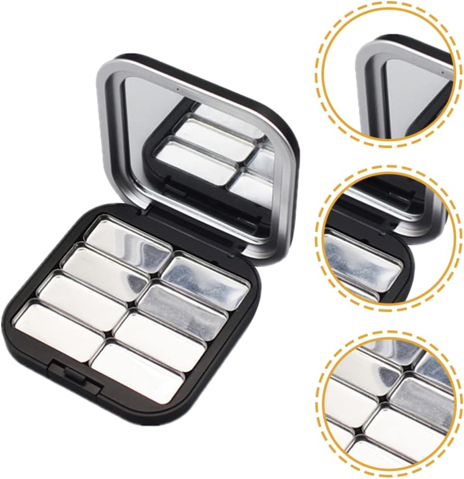 Beaupretty 2pcs Empty Lipstick Palette DIY Lipstick Lip Balm Blusher Containers Refillable Makeup Eyeshadow Storage Case Box with Mirror