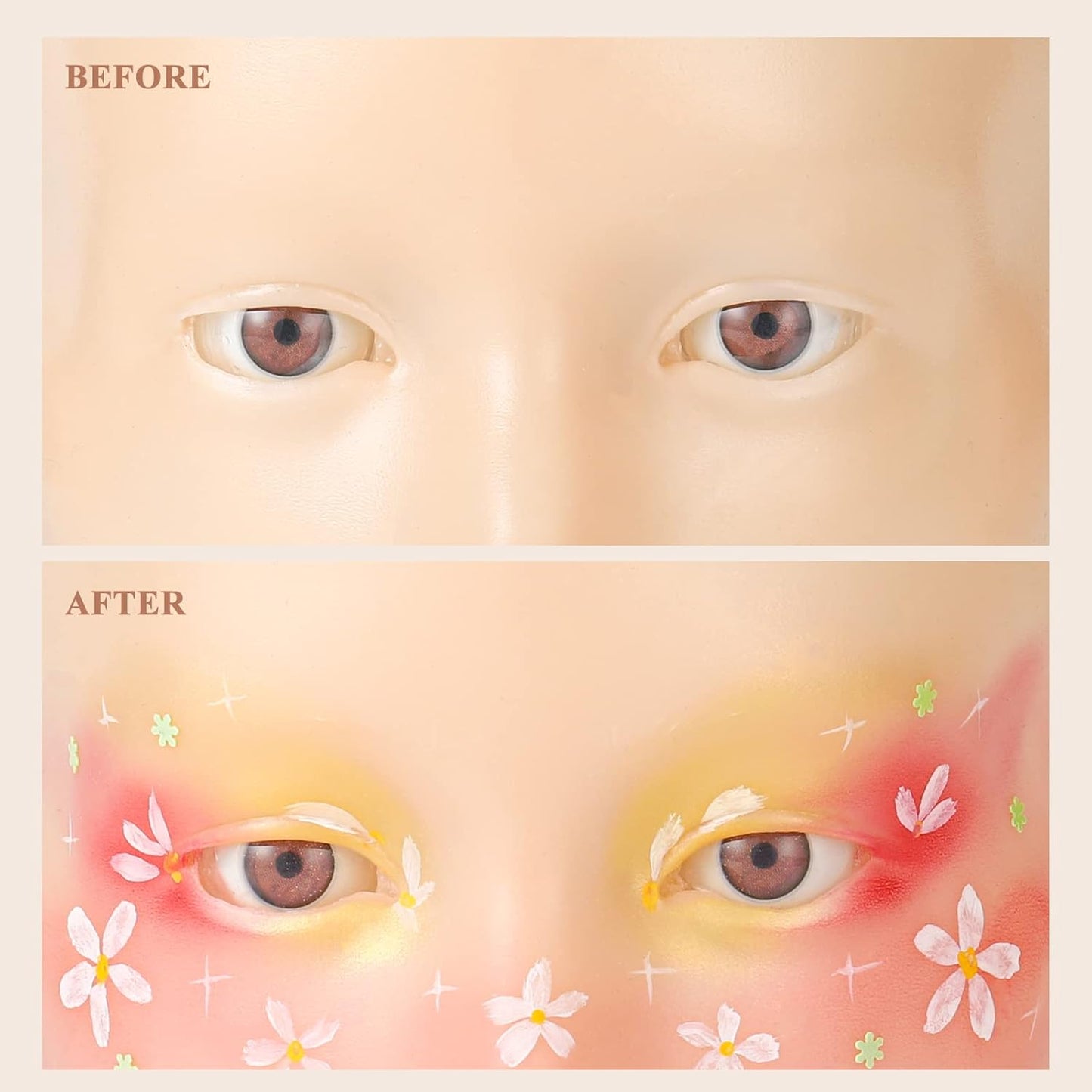 Makeup Practice Face, 5D Reusable Silicone Makeup Practice Face Board for Makeup Artist Emerging Makeup Artist Self-taught or Professional Enthusiasts