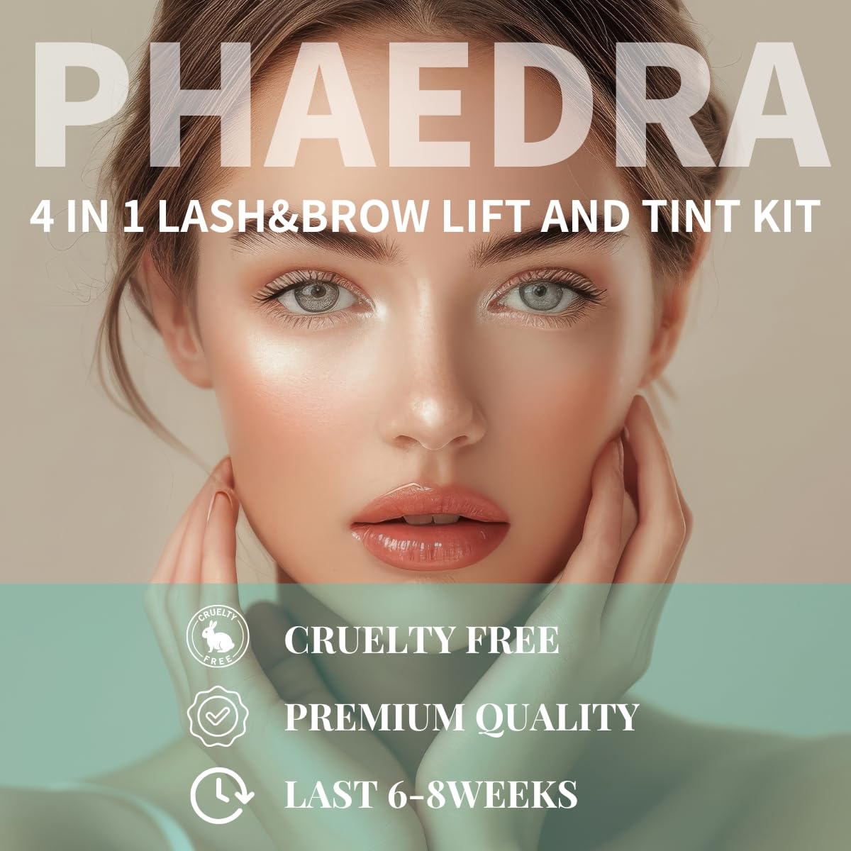 Lash Lift and Black Color Kit, Brow Lamination Kit, Professional 4 in1 Lash and Brow Perm Kit, 6-8 Weeks Long-lasting, for DIY or Professiona Use