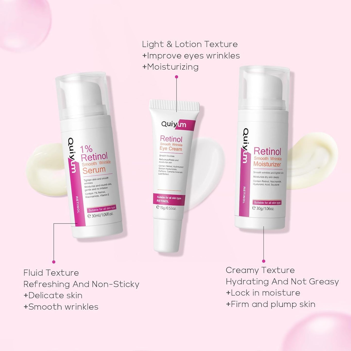 Retinol Skin Care Set, Dark Spot Remover for Face with Face Serum, Eye Cream, Moisturizer, Anti Aging Facial Skin Care Routine Kit, Wife Mom Women Gifts for Christmas Stocking Stuffers