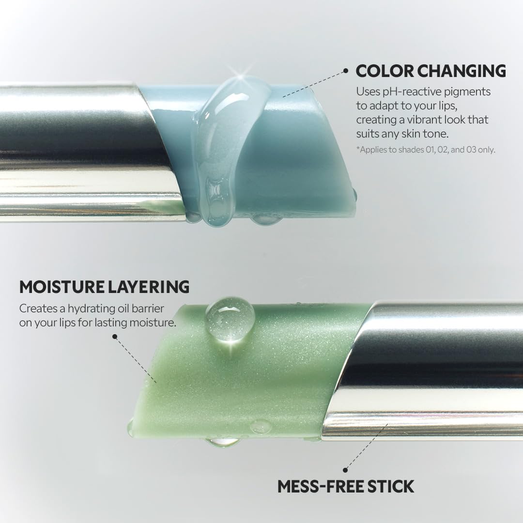 TIRTIR Water Mellow Lip Balm, 04 Greeny Apple, 0.11 Fl Oz – pH Color Changing Organic Korean Lip Care, Lightweight Deep Hydration Lip Moisturizer for Women Men, Paraben Free