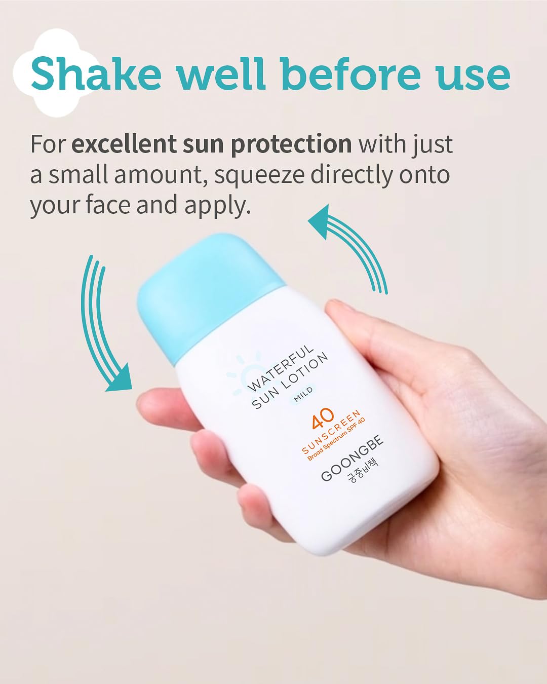 Sun Lotion SPF 40 & Baby Soothing Water Gel Cream - Zinc Oxide Mineral Sunscreen & Cooling Moisturizer - Korean Skincare for Babies Kids - Hypoallergenic Formula, 2.82oz & 3.38oz