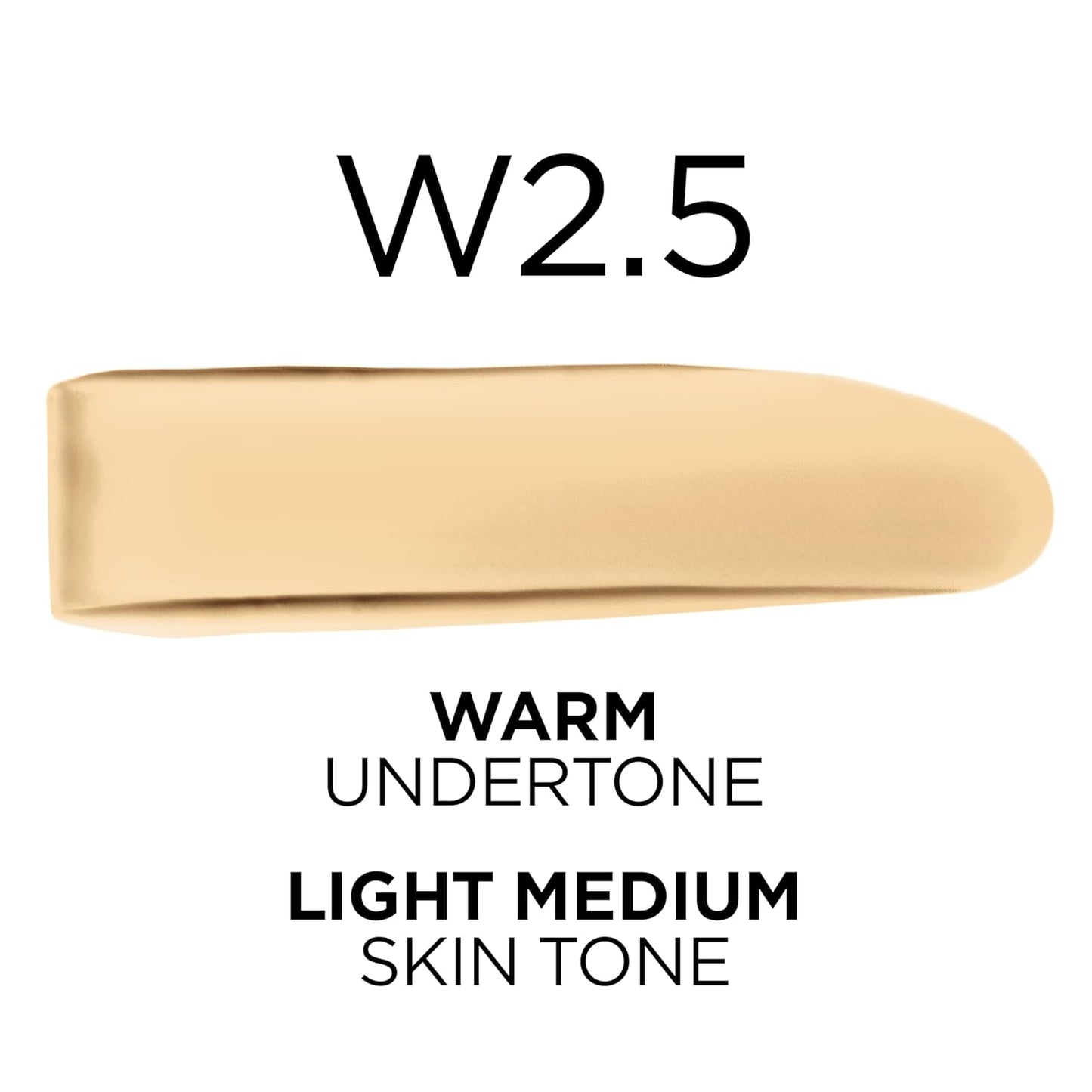 L'Oreal Paris True Match Super-Blendable Foundation, Medium Coverage Liquid Foundation Makeup, W2.5, Light Medium, 1 Fl Oz