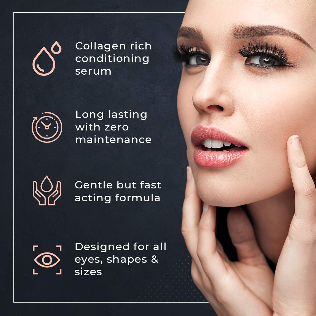 2 in 1 Lash Lift Kit and Brow Lamination Kit | Instant Perming, Lifting & Curling for Eyelashes & Eyebrows | Professional Salon Results Lasting 6-8 Weeks | Includes Glue & Supplies for 5+ Treatments