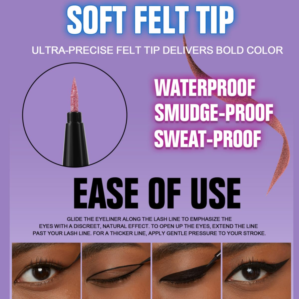 liquid eyeliner waterproof metallic satin finish ink eyeliner pen long lasting high pigmented Green