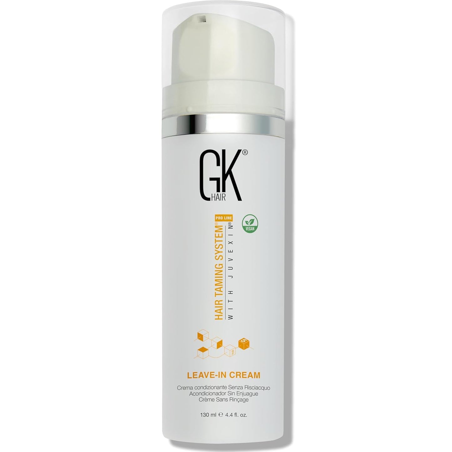 GK HAIR Vegan leave in conditioner for curly hair (4.4 Fl Oz/130ml) Conditioning Hydrating Smoothing Moisturizing & Frizz Control For Dry Damaged Hair Taming before Swimming or Exercise