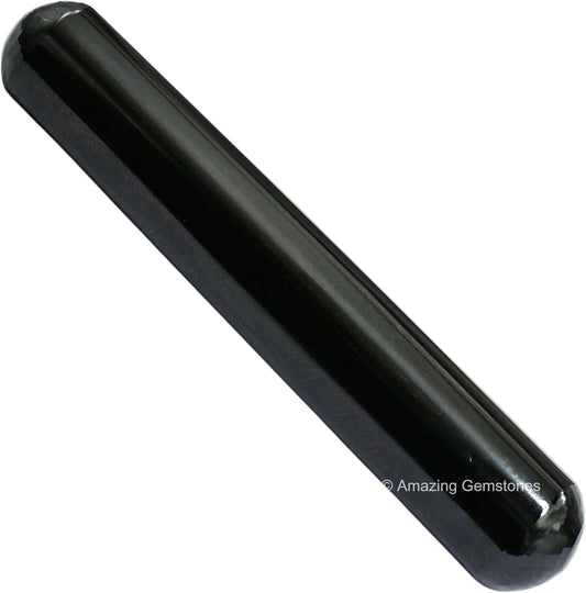 Amazing Gemstone Black Agate Crystal Wand Massage Stick - Pelvic Wand Gua Sha for Adults - Crystals and Healing Stones Massage Wands for Adults Gifts (Smooth)