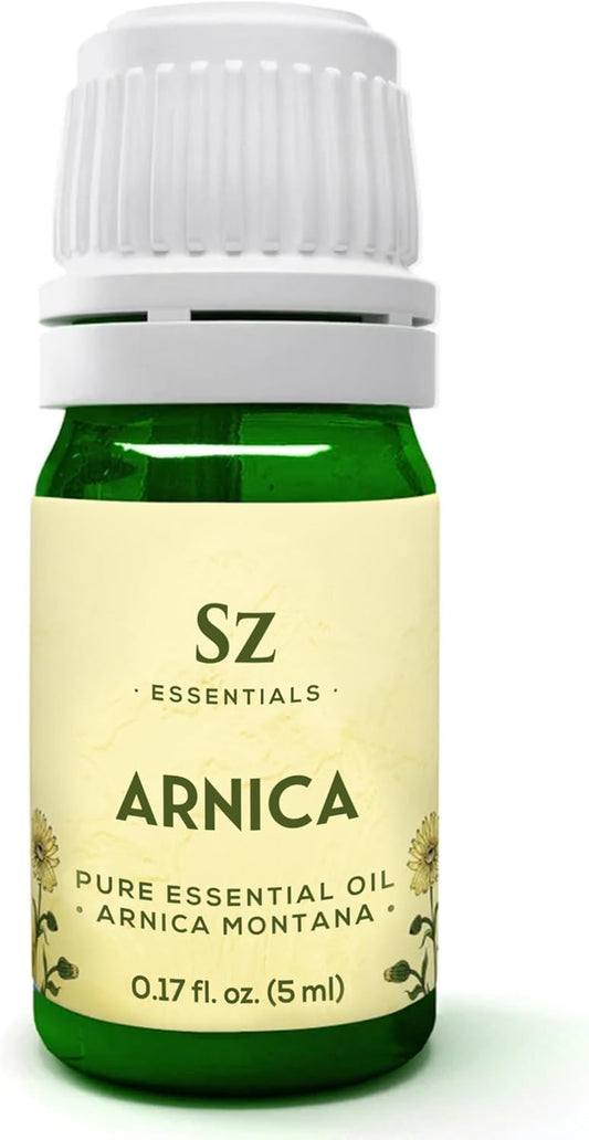 Arnica Essential Oil (Arnica Montana) – Therapeutic Grade, 100% Pure & Undiluted with Fresh Herbal Aroma for Soothing Relief, Aromatherapy, Muscle Recovery & Skin Care - Vegan 0.17 oz