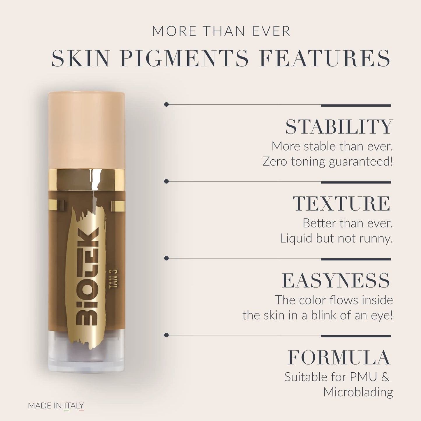 Biotek Skin Correction Pigment Kit for Permanent Makeup - Made in Italy - More Than Ever