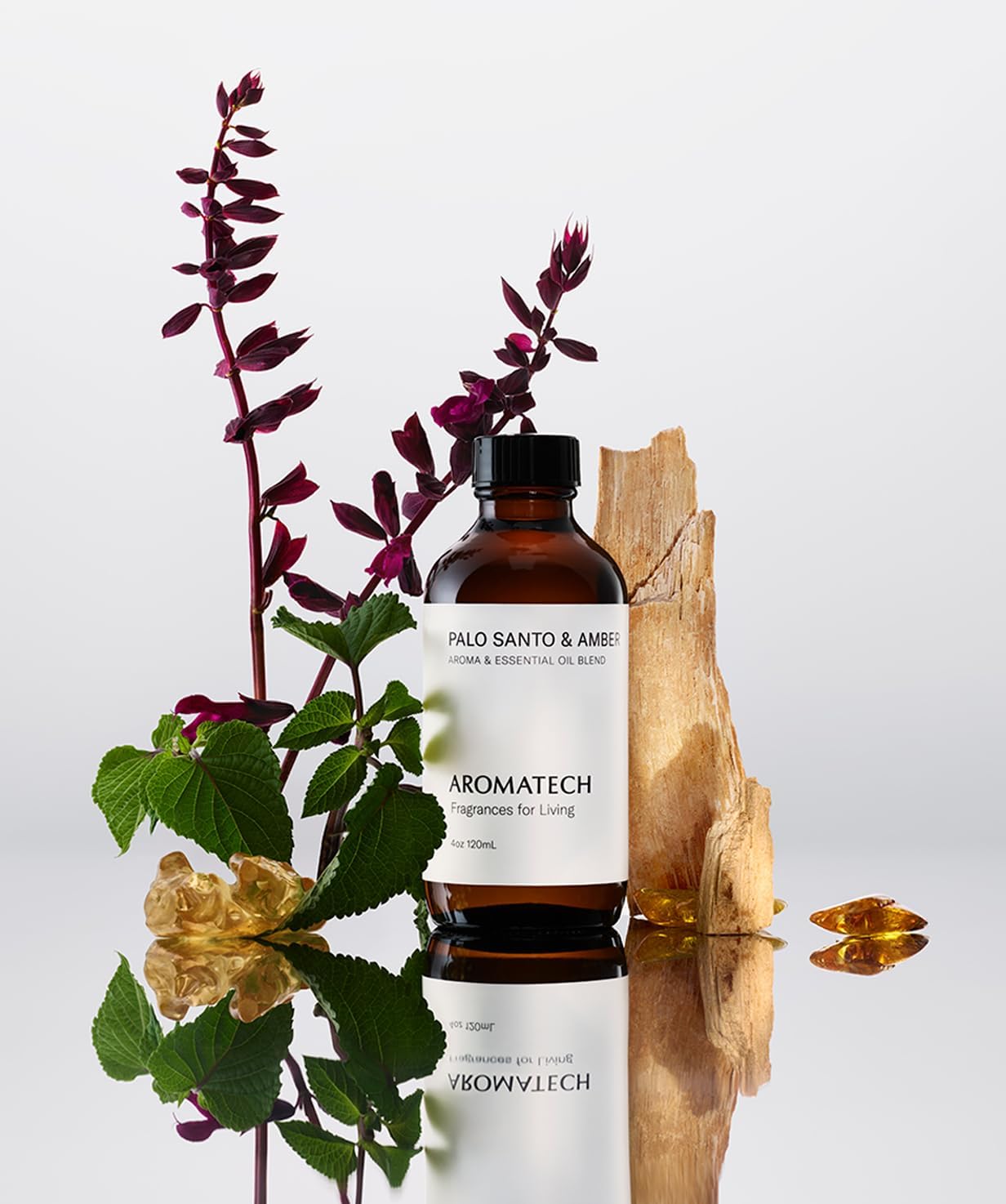 AromaTech Palo Santo & Amber for Aroma Oil Scent Diffusers - 120 Milliliter