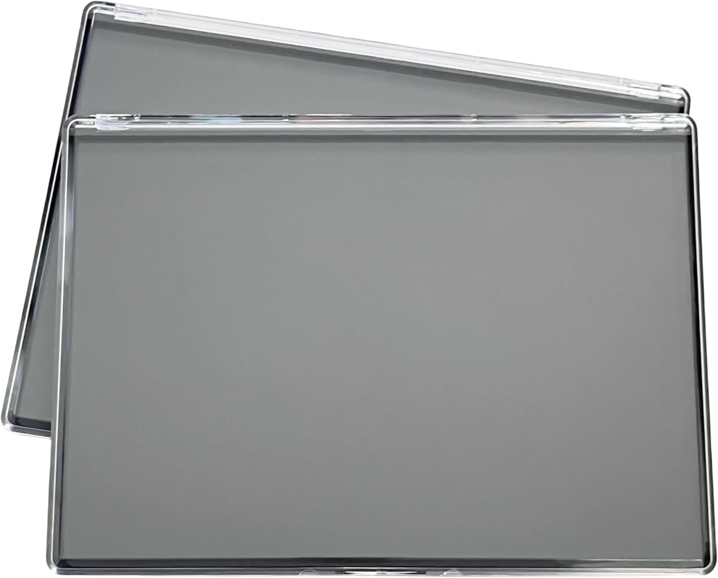 2 Pack XL large Magnetic Makeup Palette with Clear Top, Empty Cosmetics Pan Dispensing Storage Box with 40pcs Metal Sticker for DIY Eyeshadow Lipstick Blush Powder- 9.25'' x6.57''