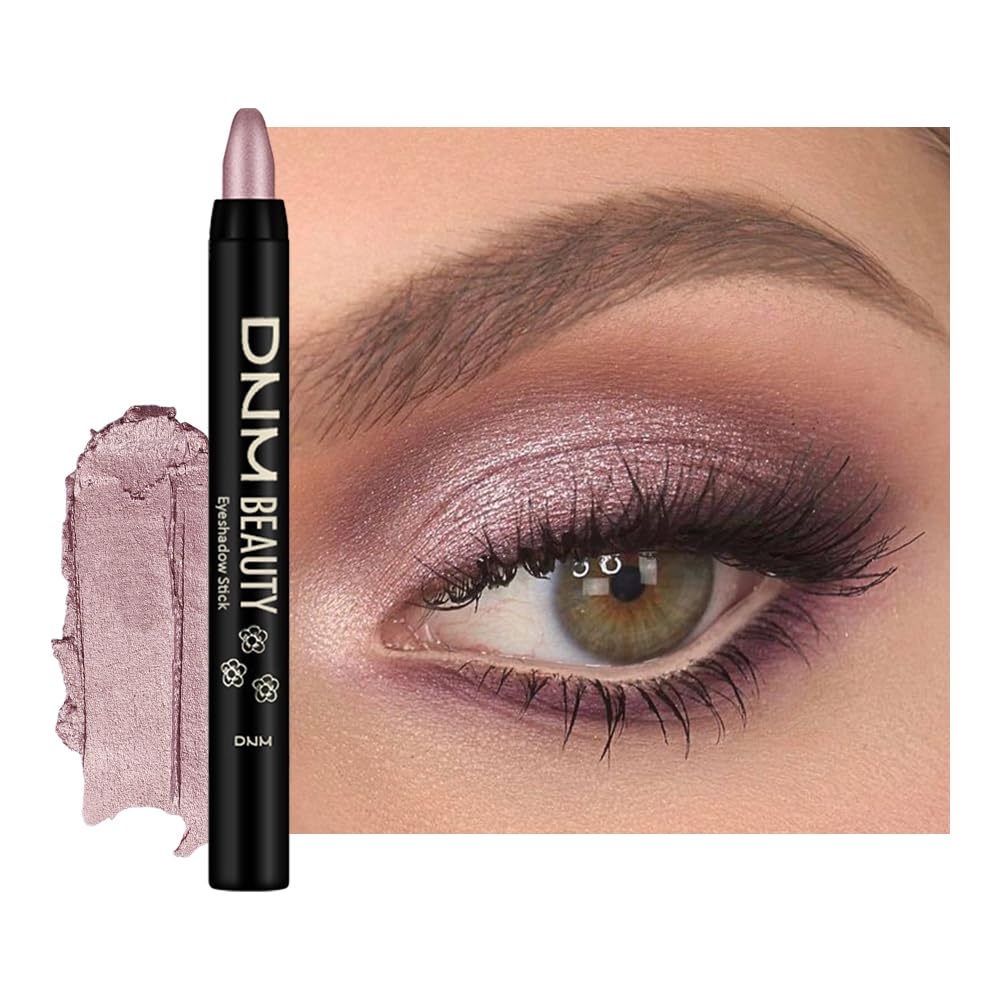 Mauve Metallic Cream Eye Shadow Stick Makeup for Women, Mauve Metallic Eyeliner Pencil Eyeshadow Brightener Stick for Eyes, Waterproof Eyeshadow Applicator Blendable, sombras para ojos 53#