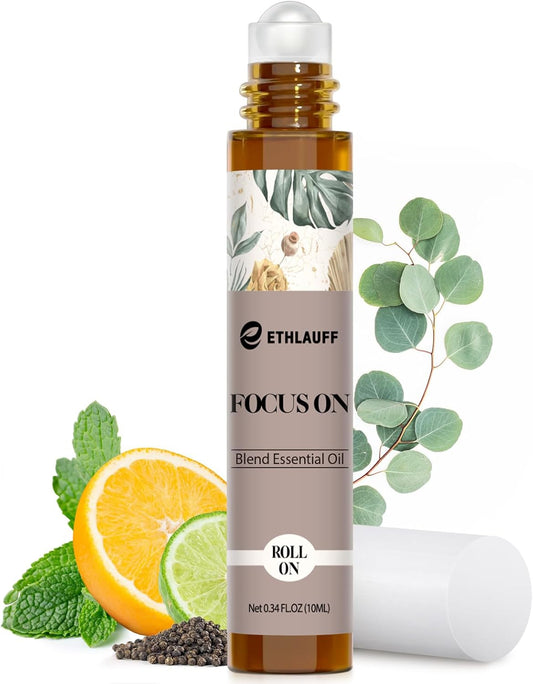 Focus on Essential Oil Roll On Blend, Relaxation Gifts for Women & Men - Head Comfort, Mood Booster, and Restful Sleep - Great Stocking Stuffer