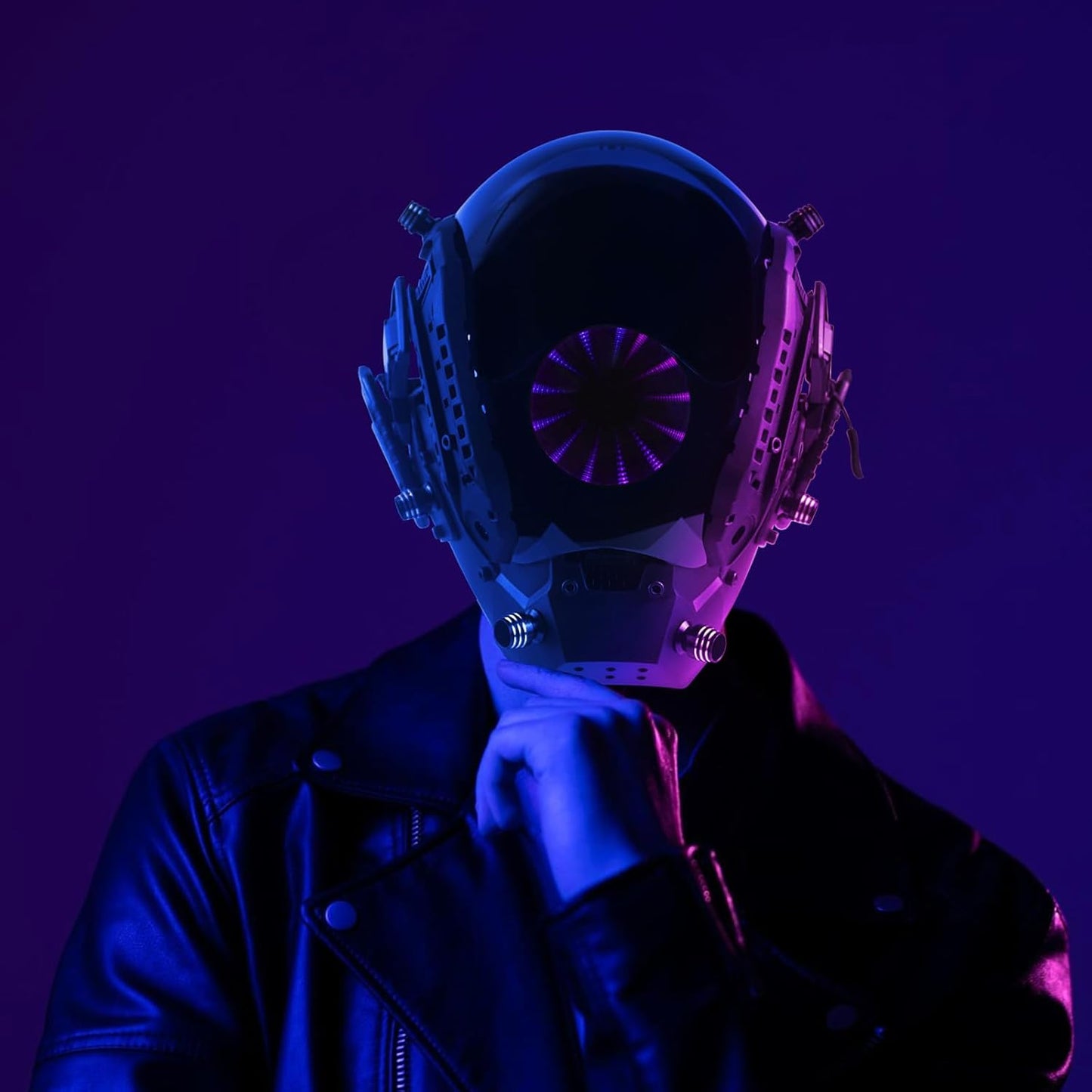 Punk LED Mask, Eye of the Abyss Design, Futuristic Mask Helmet, Perfect for Halloween Party, Cosplay