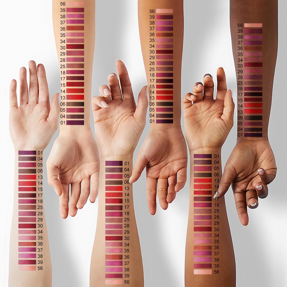 evpct 1Pcs Mauve Matte Lip Liner Stain Liquid Lipstick Makeup Set for Women, Mauve Lip Stick Liner Combo Long Lasting Waterproof Lipsticks labiales matte mate larga duracion Long Wear 24 hour Lipstick