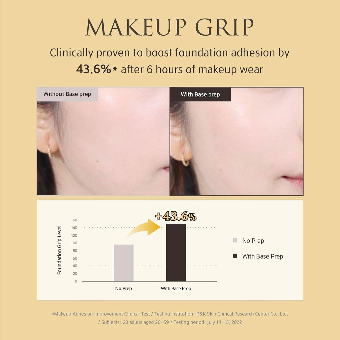 YUNJAC Base Prep (0.85 fl oz) - Grip Primer, Skin Perfecting Makeup Base for Korean Skin Prep. Silicone-Free, Serum Texture for Glowing, Flawless, and Long-Lasting Makeup