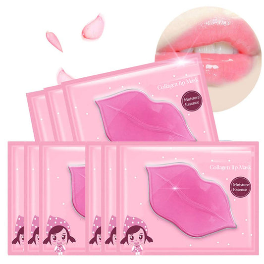 Lip Mask, 30PCS Collagen Crystal Pink Care Gel Pads, Moisturizing Anti-Wrinkle Anti-Aging Firm Hydrate Lips, Remove Dead Skin Fine Lines Moisture Essence Make Your Dry Lip Attractive Sexy