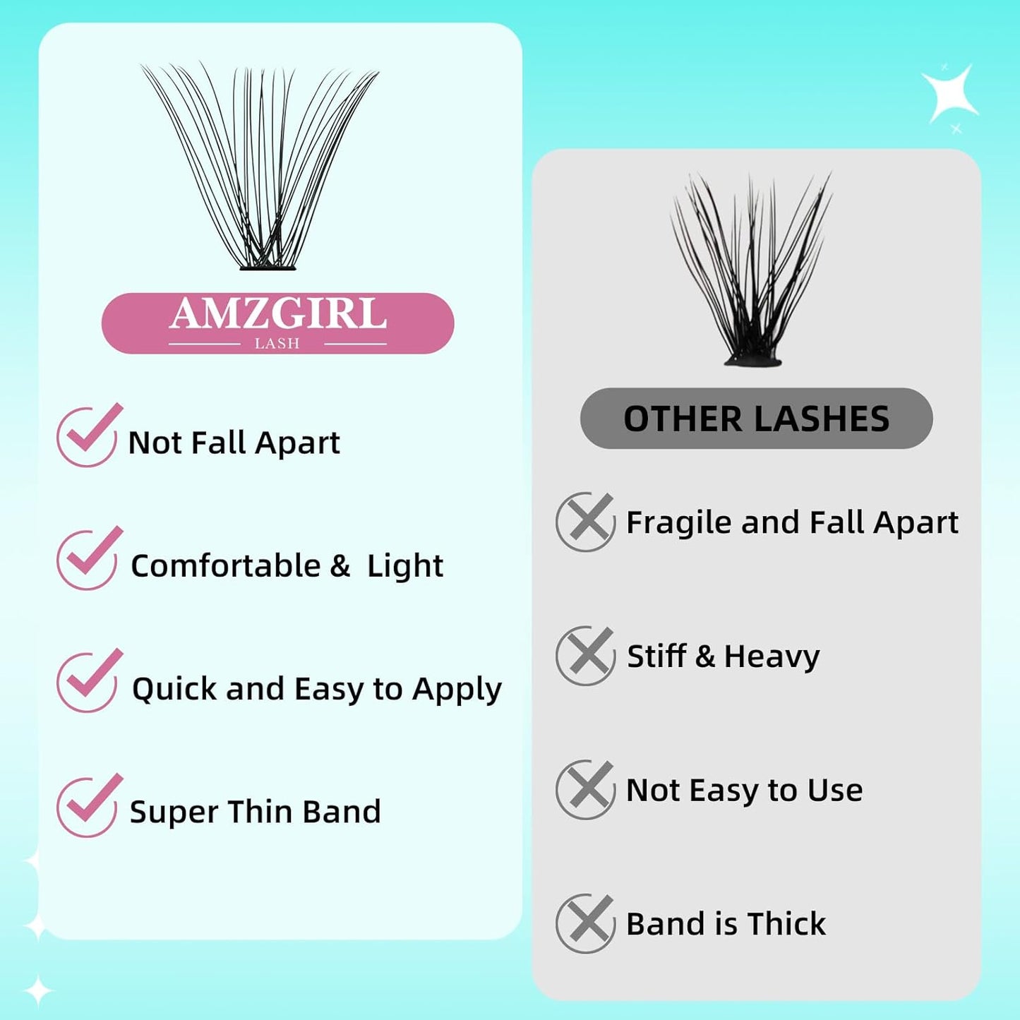 Lash Clusters Wispy 280PCS Eyelash Extension 40D 50D Cluster Lashes Individual Lashes DIY Lash Extension Natural Look Cluster Eyelash Extensions Soft False Eyelashes at Home for Beginners(14mm)