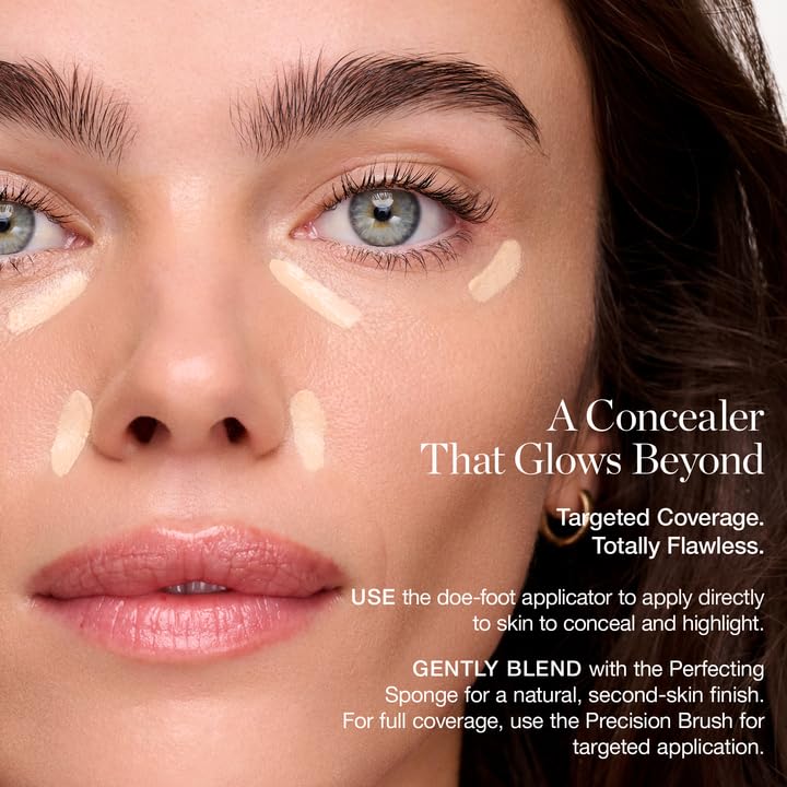 Ogee Complexion Perfecting Under Eye Concealer - Certified Organic Full Coverage Concealer - Buildable Coverage - CACAO 13.75N - Deep Cocoa (Red Undertones)