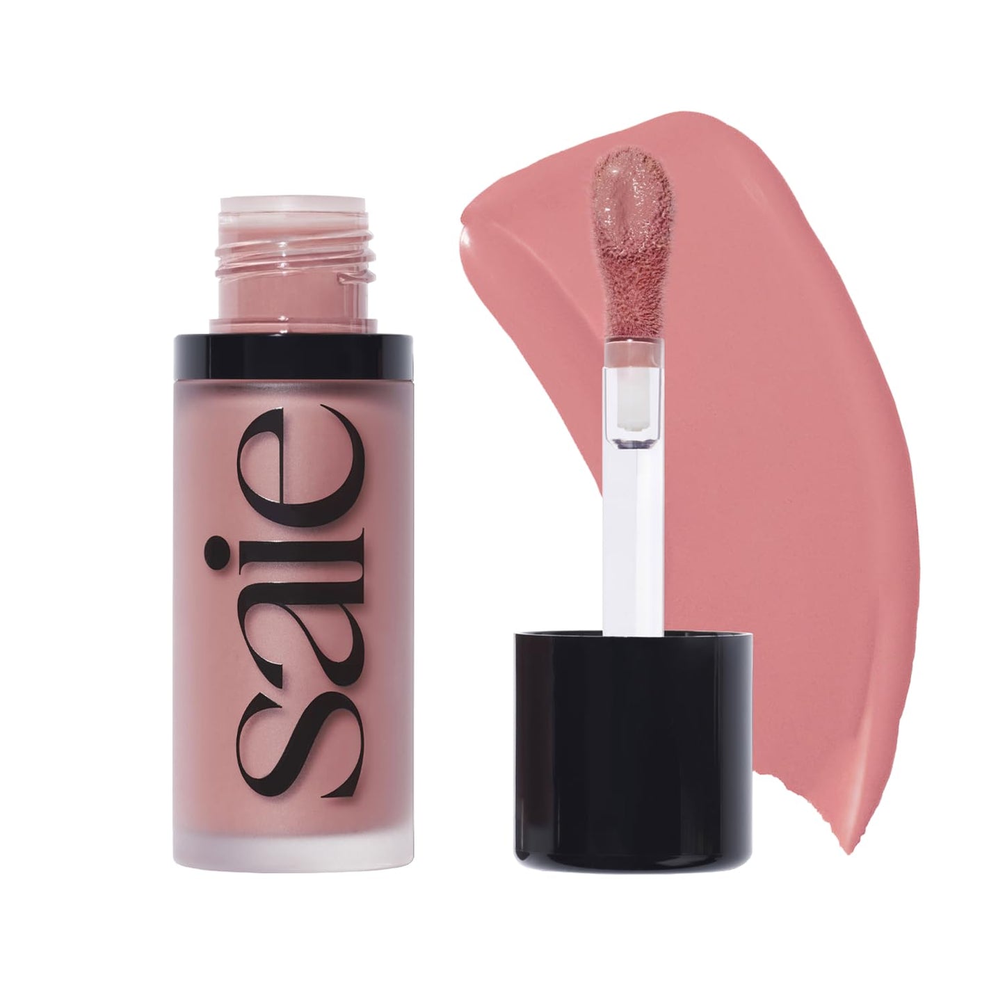 Saie Dew Liquid Blush for Cheeks - Hydrating Cream Blush Stick with a Blendable + Buildable Formula - Skincare Infused Dewy Cheek Tint for a Natural Flush - Glowy Makeup Essential - Lady (.40 oz)