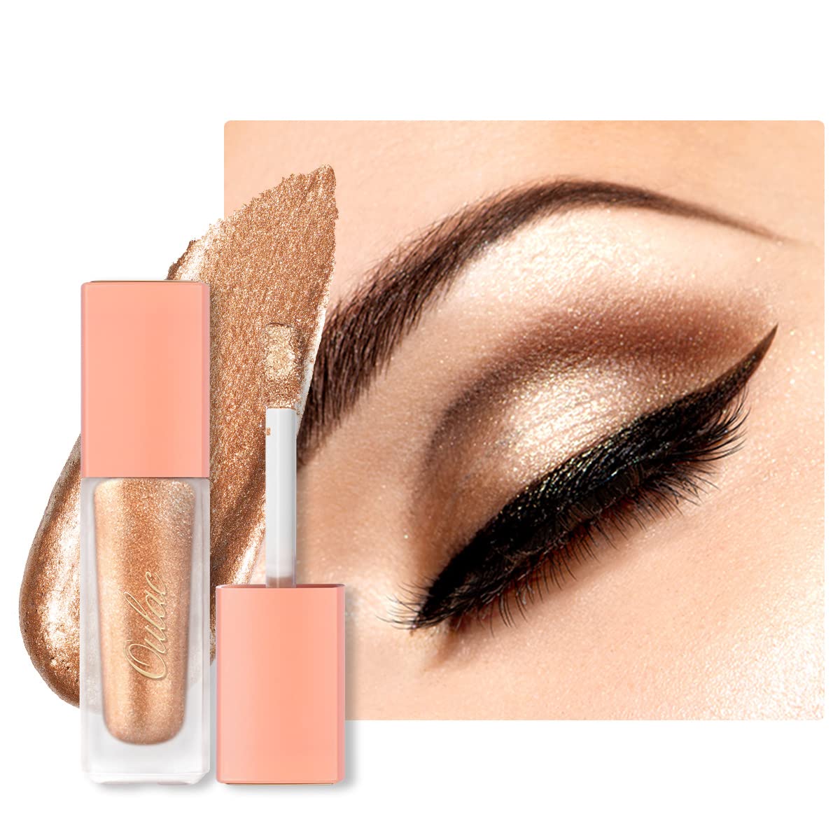 Oulac Liquid Eyeshadow: Metallic, Shimmery, Full Coverage, Vegan & Cruelty-Free. One-Swipe, Quick-Drying, Crease-Resistant Formula. (09)