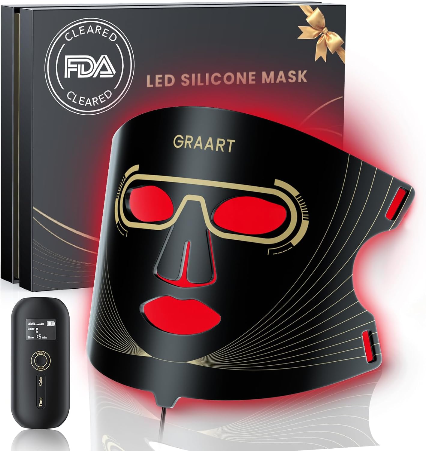 FDA-Cleared Red Light Therapy for Face with 7 Modes & 432 Medical Grade LEDs | LED Face Mask Light Therapy Targeting Anti Aging, Wrinkles & Acne | at-Home Skin Tightening & Collagen Boost