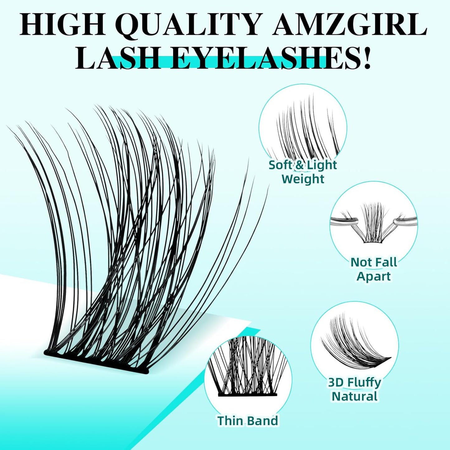 Lash Clusters Wispy 168PCS Eyelash Extension Cluster Lashes Individual Lashes DIY Lash Extension Natural Look Cluster Eyelash Extensions False Eyelashes at Home for Beginners(Medusa,D-Mix8-16mm)