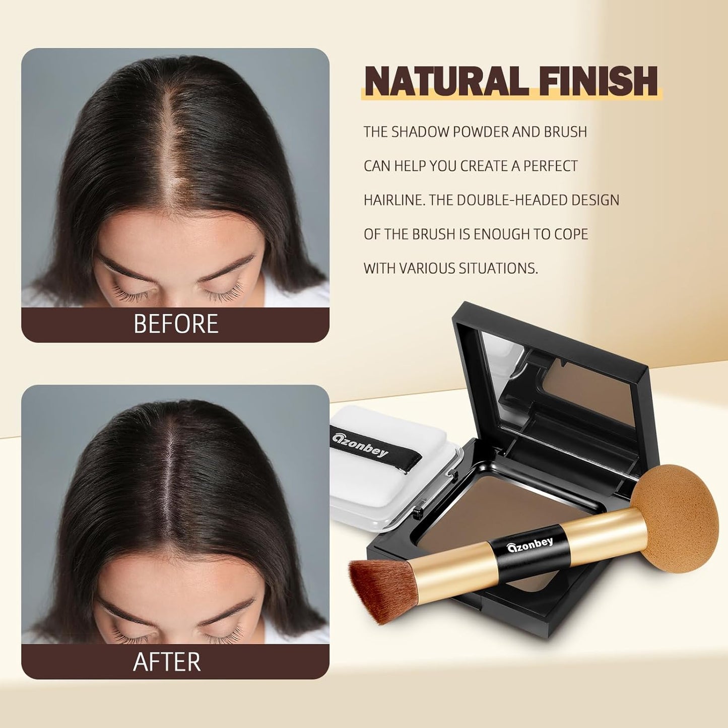 New Root Touch Up Hair Color,Hair Fibers for Thinning Hair,Cruelty Free Hairline Powder - Instantly Cover Touch Up, Hair Color Root Touch Up Powder, Hair Thickener for Women & Men (Light Brown)