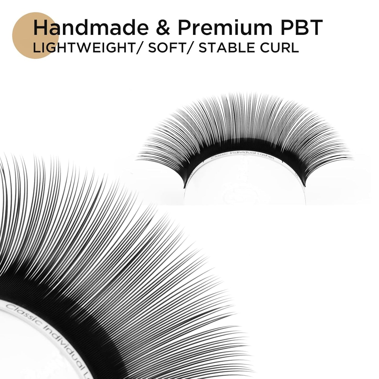 LASHVIEW Eyelash Extensions, Individual Lashes, Premium Classic Lashes, 0.15 D Curl Thickness 15mm, Natural Semi Permanent Eyelashes, Soft Application-friendly, Black